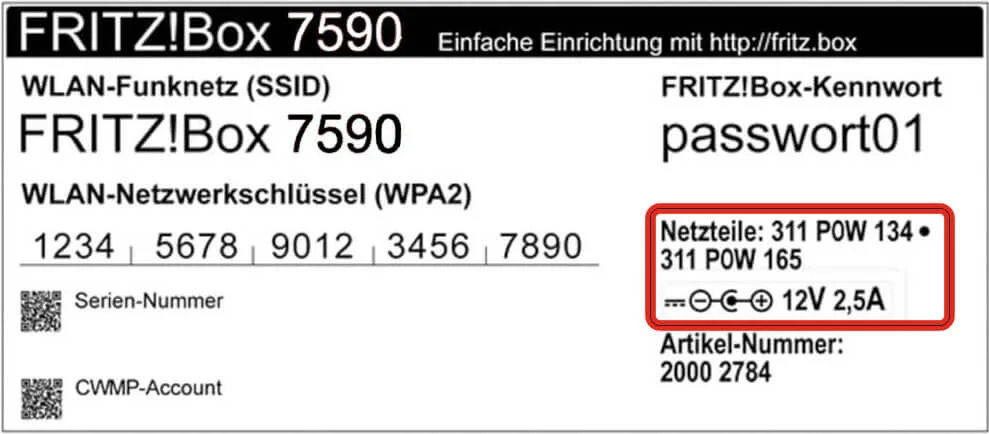 FritzBox Netzteil 12V 3,5A 42Watt • REFBox